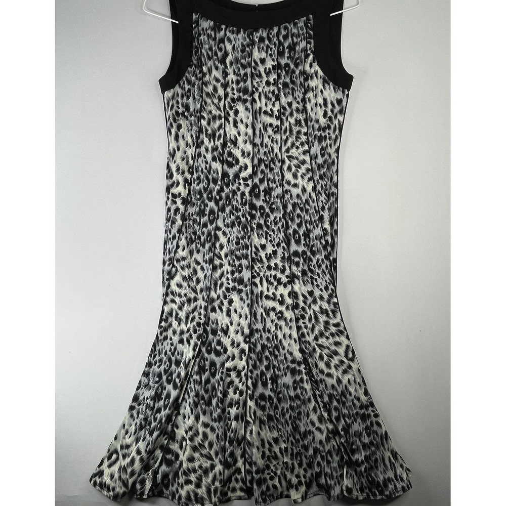 Sandra Darren Leopard Print Maxi Dress Women's Size 6 Sleeveless Flowy - Picture 10 of 16